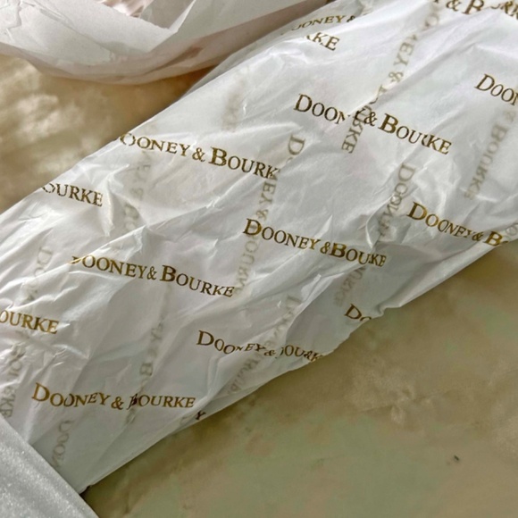 TOTE, DOONEY & BURKE, LEATHER, TURQUOISE WITH BROWN ACCENTS, ADJUSTABLE LEATHER - Picture 9 of 12